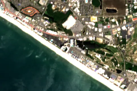 Satellite image of Panama City Beach and its surroundings