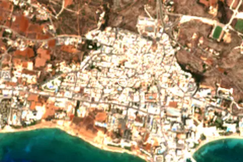 Satellite image of Ayia Napa and its surroundings