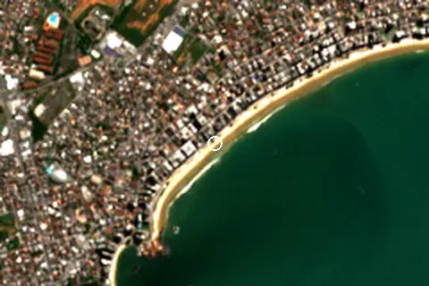 Satellite image of Praia do Morro and its surroundings