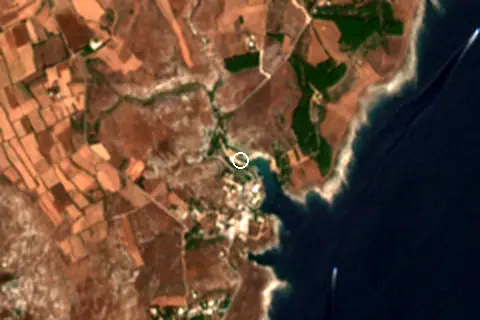 Satellite image of Porto Badisco and its surroundings