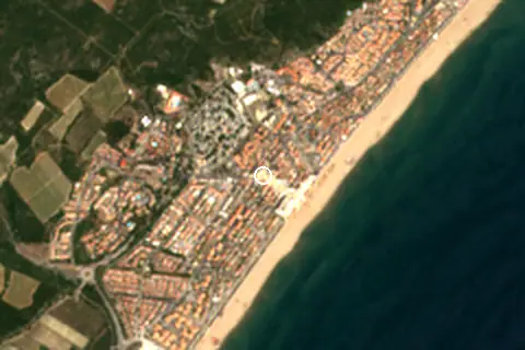 Satellite image of Narbonne-Plage and its surroundings