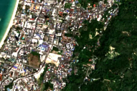 Satellite image of Patong and its surroundings