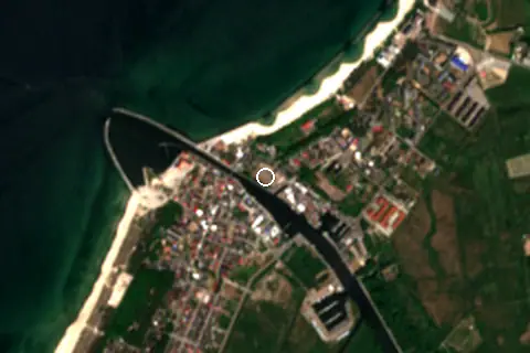 Satellite image of Darłówko and its surroundings
