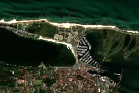 Satellite image of Heiligenhafen Strand and its surroundings