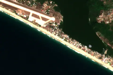Satellite image of Playa Pie de la Cuesta and its surroundings