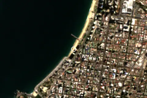 Satellite image of Playa Acapulco and its surroundings
