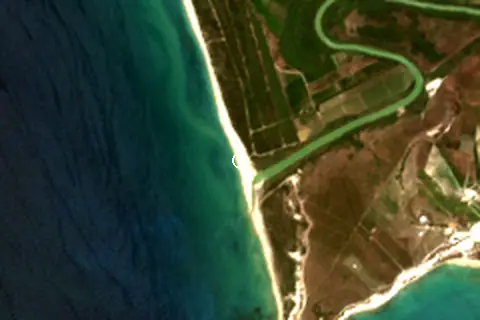 Satellite image of Eraclea Minoa and its surroundings
