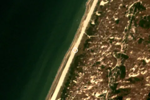 Satellite image of Langevelderslag Strand and its surroundings