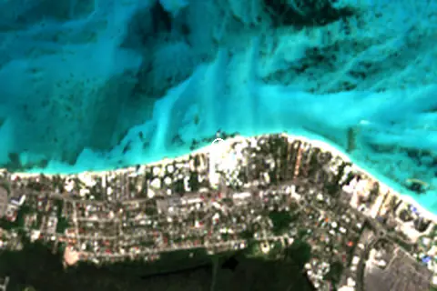 Satellite image of Nassau Beach and its surroundings