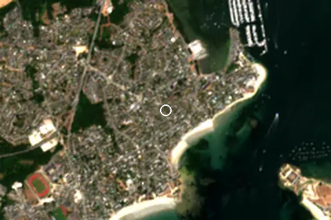 Satellite image of Larmor-Plage and its surroundings