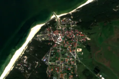 Satellite image of Rowy and its surroundings