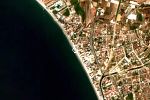 Satellite image of Çalış Plajı and its surroundings