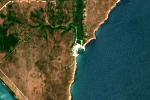 Satellite image of Bolata Beach and its surroundings