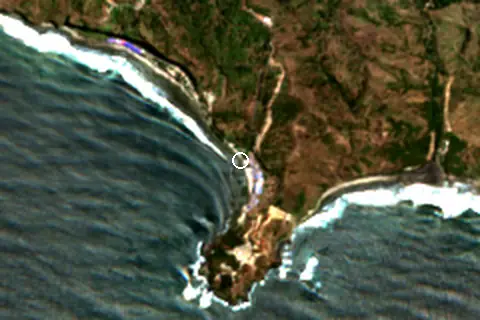 Satellite image of Pantai Menganti and its surroundings