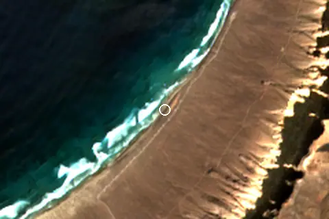 Satellite image of Playa de Famara and its surroundings