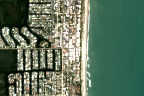 Satellite image of Cocoa Beach and its surroundings