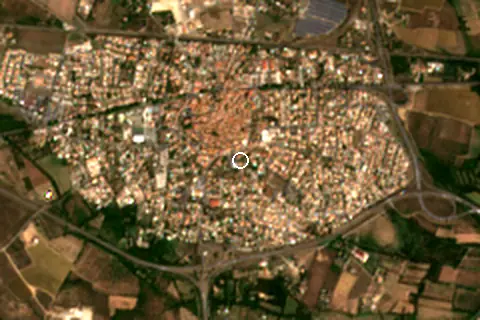 Satellite image of Vias-Plage and its surroundings