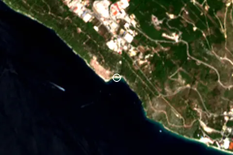 Satellite image of Plaža Nugal and its surroundings
