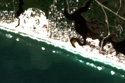 Satellite image of Grayton Beach and its surroundings