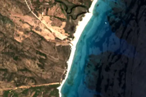 Satellite image of Spiaggia di Berchida and its surroundings