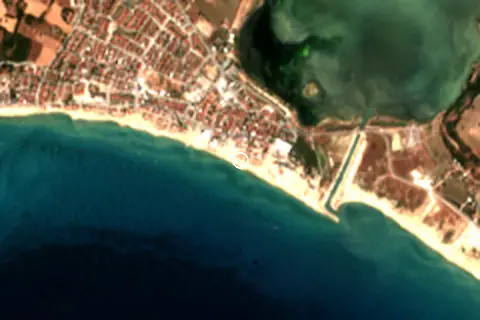 Satellite image of Erikli Plajı and its surroundings