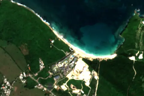 Satellite image of Playa Macao and its surroundings