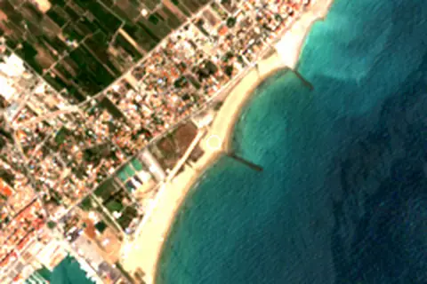 Satellite image of Playa de Burriana and its surroundings