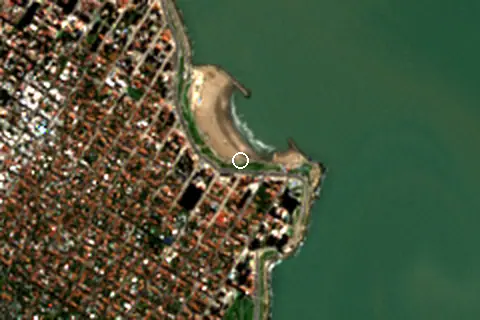 Satellite image of Playa Varese and its surroundings