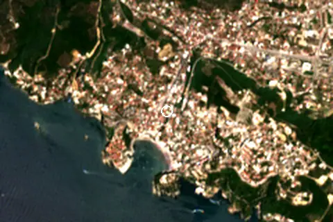 Satellite image of Ulcinj and its surroundings