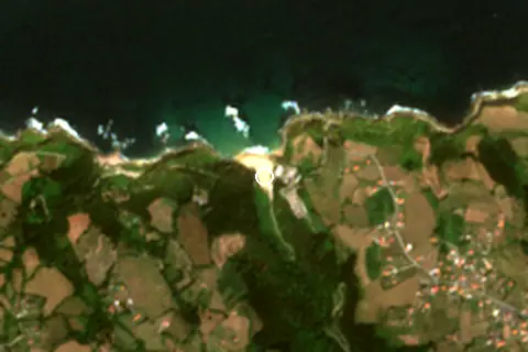 Satellite image of Playa de la Ñora and its surroundings