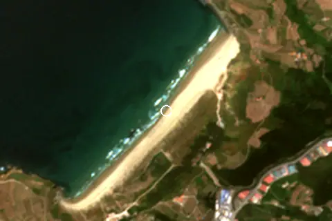 Satellite image of Playa de Xagó and its surroundings