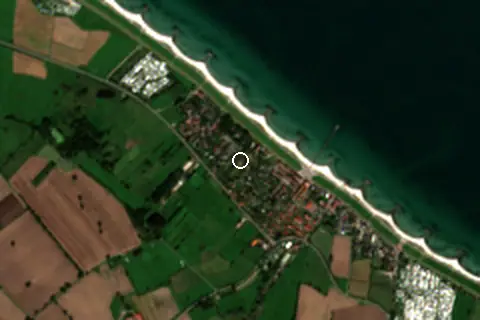 Satellite image of Schönberger Strand and its surroundings