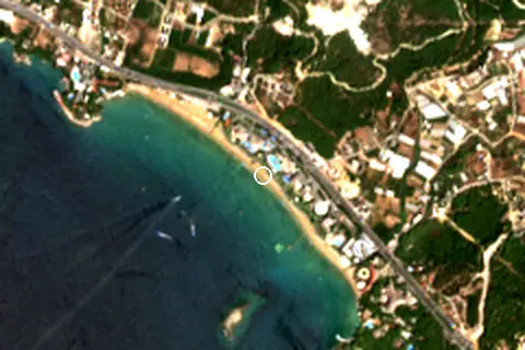 Satellite image of İncekum Plajı and its surroundings