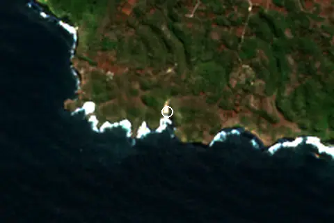 Satellite image of Pantai Wohkudu and its surroundings