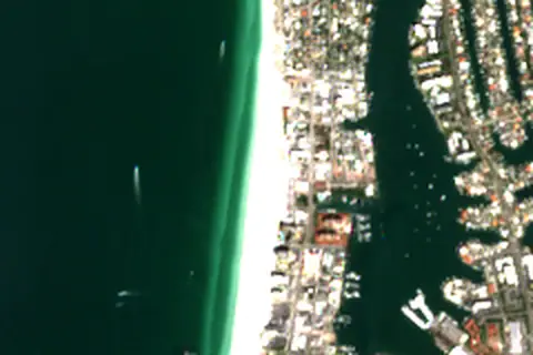 Satellite image of Clearwater Beach and its surroundings