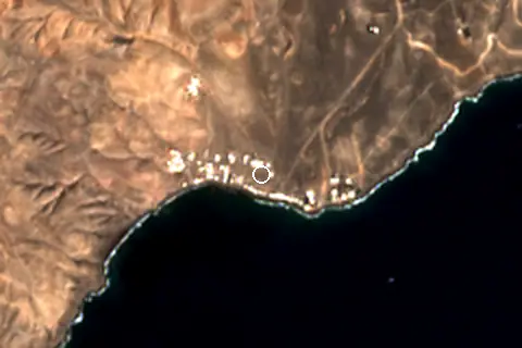 Satellite image of Playa Quemada and its surroundings