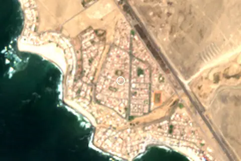 Satellite image of Punta Hermosa and its surroundings