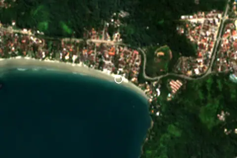 Satellite image of Praia da Enseada and its surroundings