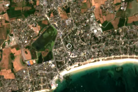 Satellite image of Carnac-Plage and its surroundings