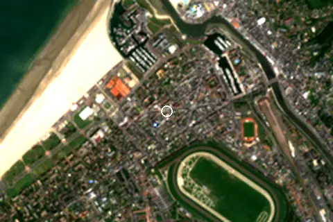 Satellite image of Deauville and its surroundings