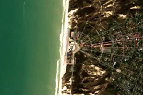 Satellite image of Stella-Plage and its surroundings