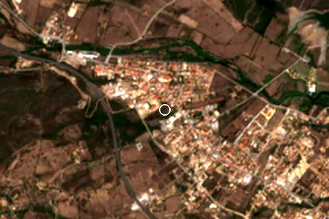 Satellite image of Budoni and its surroundings