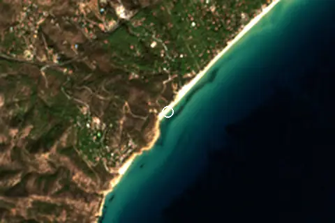 Satellite image of Spiaggia di Su Giudeu and its surroundings