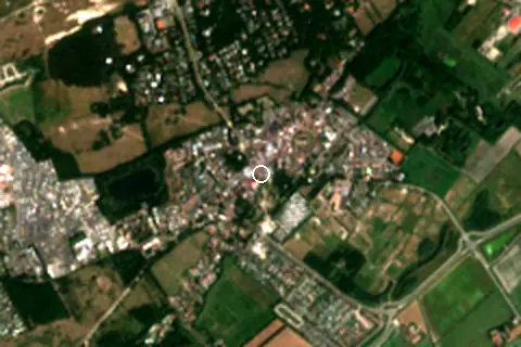 Satellite image of Renesse Strand and its surroundings