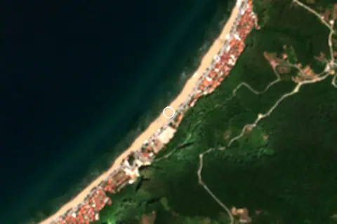Satellite image of İnkumu Plajı and its surroundings