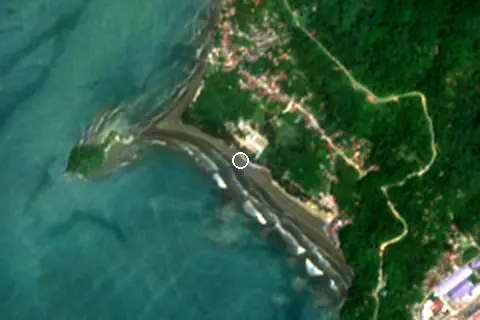 Satellite image of Pantai Air Manis and its surroundings