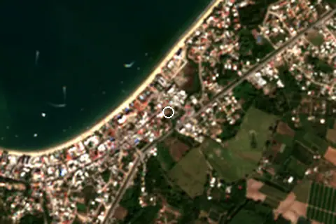 Satellite image of Rincón de Guayabitos and its surroundings
