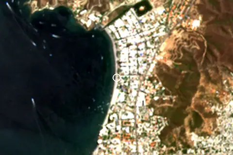 Satellite image of El Rodadero and its surroundings