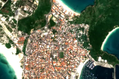 Satellite image of Arraial do Cabo and its surroundings