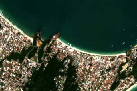 Satellite image of Bombinhas and its surroundings